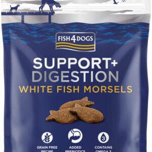 Przysmaki dla psa FISH4DOGS biała ryba - przewód pokarmowy 225g