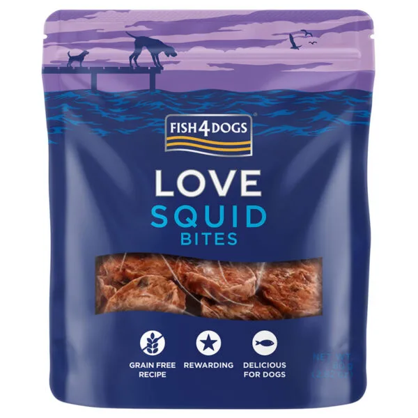 Przysmaki dla psa FISH4DOGS love kałamarnica 80g Przysmaki dla psa FISH4DOGS love kałamarnica 80g