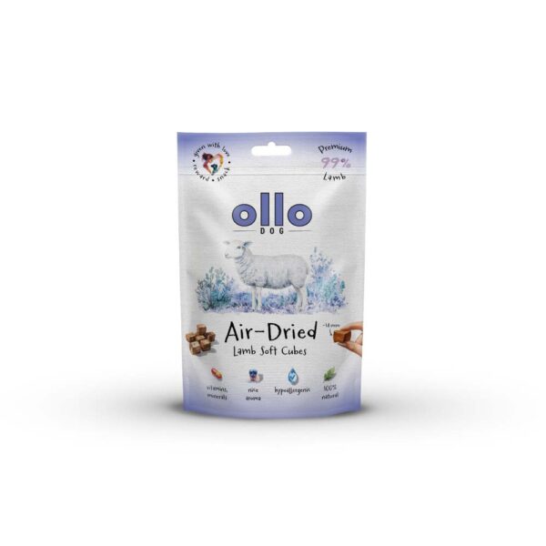 Przysmaki dla psa OLLO Air Dried soft cubes jagnięcina 80g