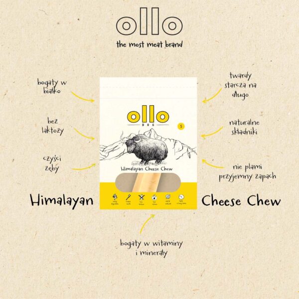 Przysmaki dla psa OLLO ser himalajski 2 Przysmaki dla psa OLLO ser himalajski S 50g