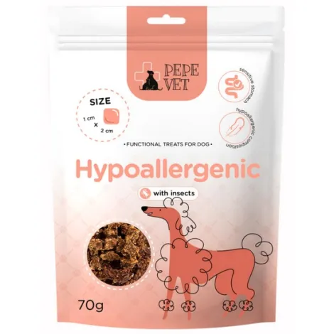 Przysmaki dla psa PEPE VET hypoallergenic insect 70g Przysmaki dla psa PEPE VET hypoallergenic insect 70g