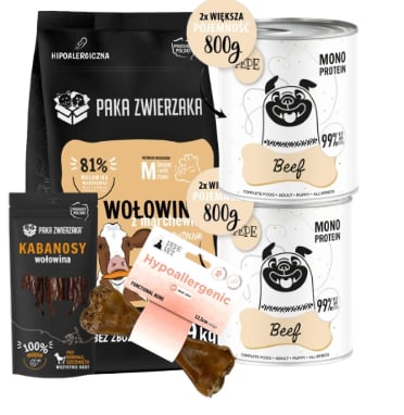 Wołowy BOX smaków dla psa PAKA ZWIERZAKA Wołowy BOX smaków dla psa PAKA ZWIERZAKA