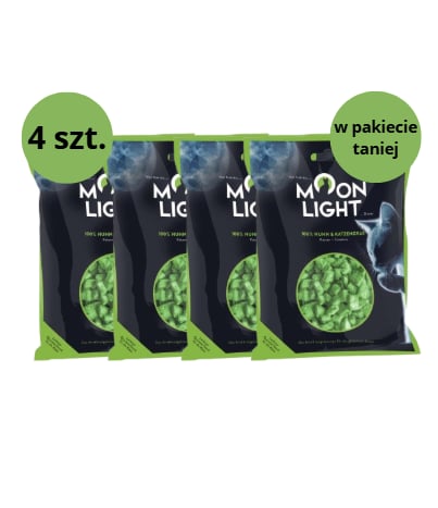 Zestaw 4 przysmaków dla kota MOONLIGHT DINNER liofilizowany kurczak z kocią trawą 23g