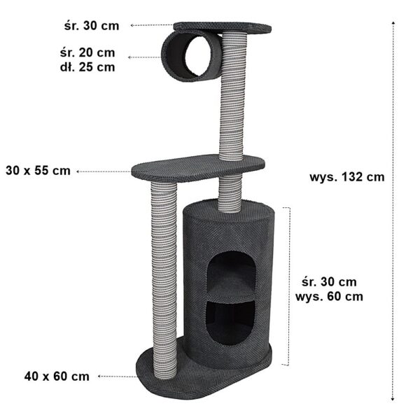 Drapak dla kota MAKSPOL nr 3 max różne kolory 40x60x132cm 1