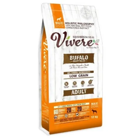Karma dla psa VIVERE maxi monobiałkowa duże rasy bawół 12kg Karma dla psa VIVERE maxi monobiałkowa duże rasy bawół 12kg