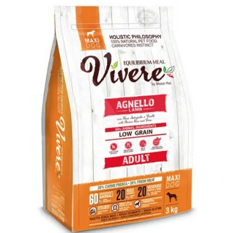 Karma dla psa VIVERE maxi monobiałkowa duże rasy jagnięcina 3kg Karma dla psa VIVERE maxi monobiałkowa duże rasy jagnięcina 3kg