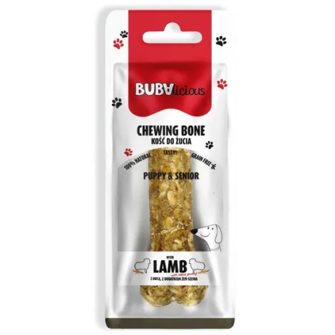 Przysmaki dla psa BUBA kość z jagnięciną i żeń-szeniem puppy senior 17cm
