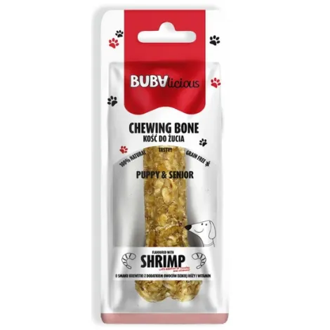 Przysmaki dla psa BUBA kość z krewetką i witaminami puppy senior 17cm Przysmaki dla psa BUBA kość z krewetką i witaminami puppy senior 17cm