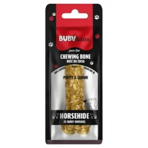 Przysmaki dla psa BUBA pure line kość do żucia puppy senior skóra końska 12cm