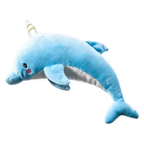 Zabawka dla psa BUBA pluszowy delfin ultrasoniczny z piszczałką 23x9x4cm