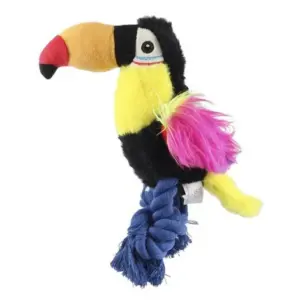 Zabawka dla psa BUBA pluszowy tukan ze sznurami 26cm