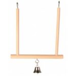 Zabawka dla ptaków TRIXIE huśtawka drewniana z dzwonkiem 12x13cm