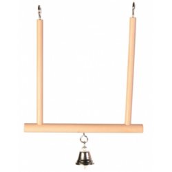 Zabawka dla ptaków TRIXIE huśtawka drewniana z dzwonkiem 12x13cm