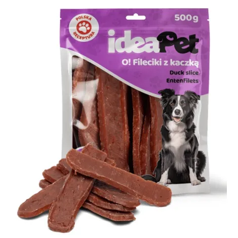 Przysmaki dla psa IDEAPET fileciki z kaczki 500g Przysmaki dla psa IDEAPET fileciki z kaczki 500g