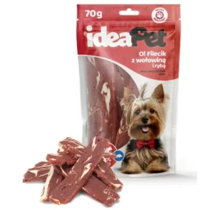 Przysmaki dla psa IDEAPET fileciki z wołowiny i ryby 70g