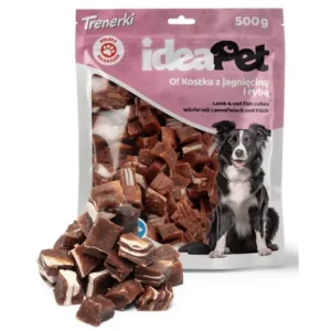 Przysmaki dla psa IDEAPET kostki z jagnięciny i ryby 500g