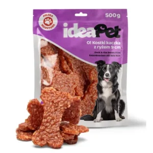 Przysmaki dla psa IDEAPET kostki z kaczki i ryżu 9cm 500g