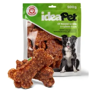 Przysmaki dla psa IDEAPET kostki z królika i ryżu 9cm 500g