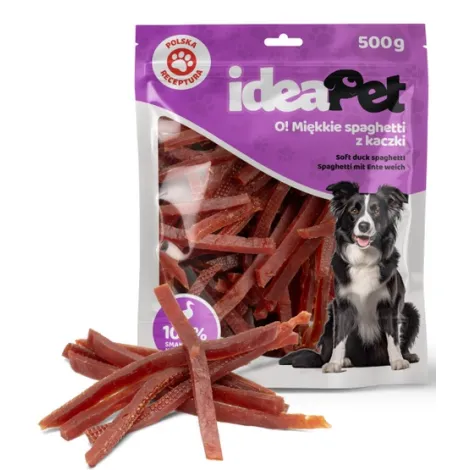 Przysmaki dla psa IDEAPET miękkie spaghetti z kaczki 500g Przysmaki dla psa IDEAPET miękkie spaghetti z kaczki 500g