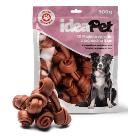 Przysmaki dla psa IDEAPET miękkie węzełki z jagnięciny 5cm 500g