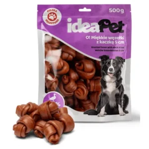 Przysmaki dla psa IDEAPET miękkie węzełki z kaczką 5cm 500g