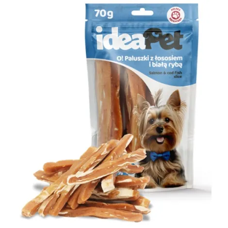 Przysmaki dla psa IDEAPET paluszki z łososia i białej ryby 70g