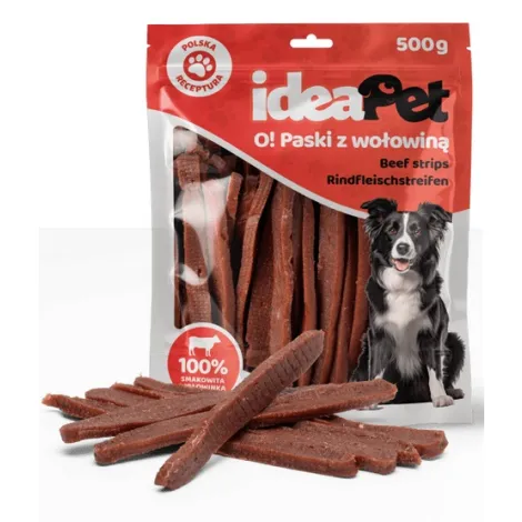 Przysmaki dla psa IDEAPET paski wołowe 500g