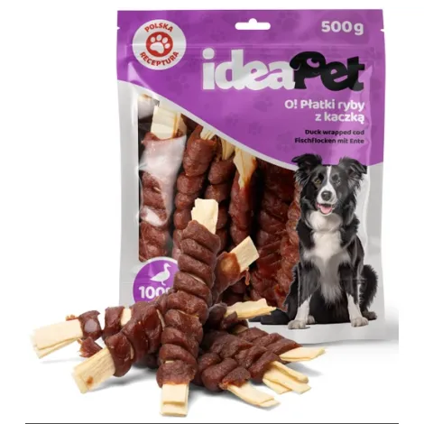 Przysmaki dla psa IDEAPET płatki rybne z kaczki 500g Przysmaki dla psa IDEAPET płatki rybne z kaczki 500g
