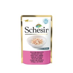 Karma dla kota SCHESIR tuńczyk kurczak szynka w galarecie 50g