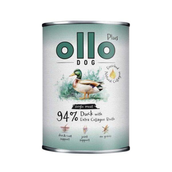 Karma dla psa OLLO Plus Kolagen kaczka 400g