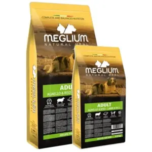 Karma dla psa MEGLIUM jagnięcina ryż 14kg + 2.5kg gratis