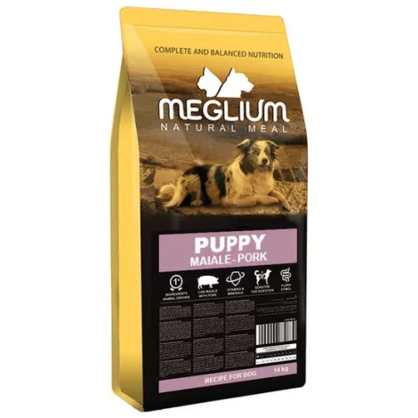 Karma dla psa MEGLIUM puppy wieprzowina 14kg