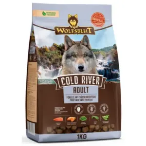 Karma dla psa WOLFSBULT Dog Cold River Adult pstrąg bataty 1kg