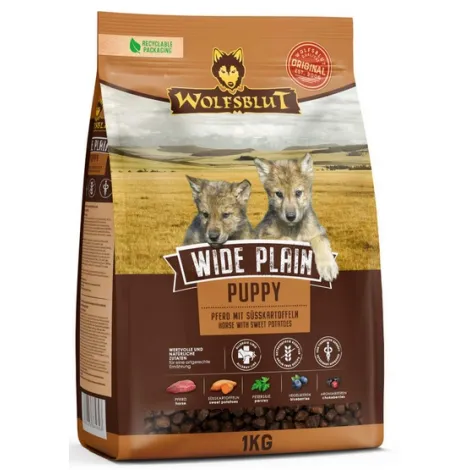 Karma dla psa WOLFSBULT Dog Wide Plain Puppy konina bataty 1kg