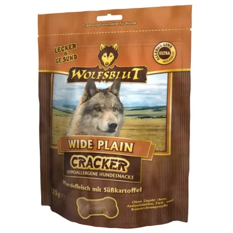 Przysmaki dla psa WOLFSBLUT Cracker Wide Plain konina bataty 225g