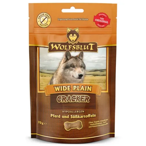 Przysmaki dla psa WOLFSBLUT Cracker Wide Plain konina bataty 70g