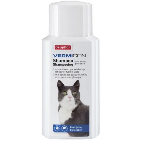 Szampon dla kota BEAPHAR Vermicon na pchły i kleszcze 200ml
