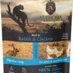 Karma dla kota AMBROSIA Wet królik kurczak saszetka 85g