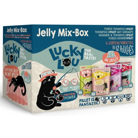 Karma dla kota LUCKY LOU Extrafood Jelly-Mix w galaretce saszetki 12x70g