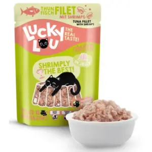 Karma dla kota LUCKY LOU Extrafood tuńczyk krewetki w galaretce saszetka 70g