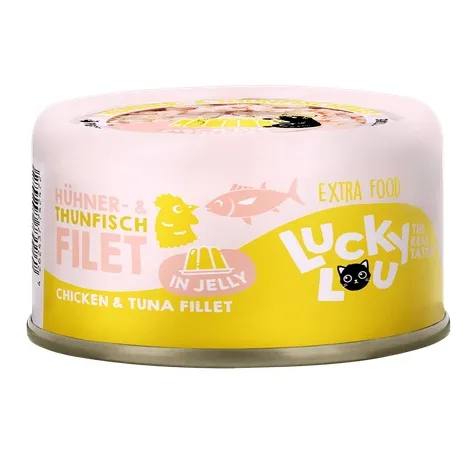 Karma dla kota LUCKY LOU Extrafood tuńczyk kurczak w galaretce 70g