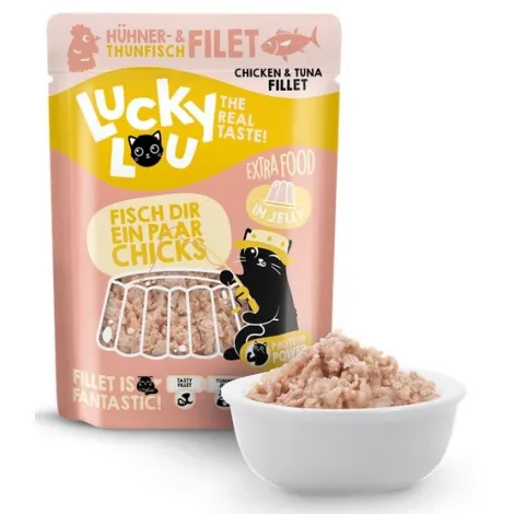 Karma dla kota LUCKY LOU Extrafood tuńczyk kurczak w galaretce saszetka 70g