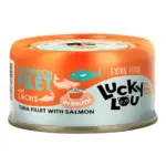 Karma dla kota LUCKY LOU Extrafood tuńczyk łosoś w bulionie puszka 70g
