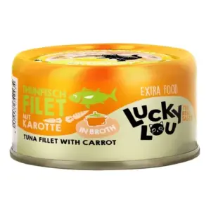 Karma dla kota LUCKY LOU Extrafood tuńczyk marchew w bulionie puszka 70g