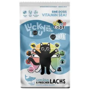 Karma dla kota LUCKY LOU adult drób łosoś 340g