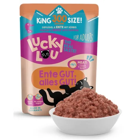 Karma dla kota LUCKY LOU drób kaczka 300g
