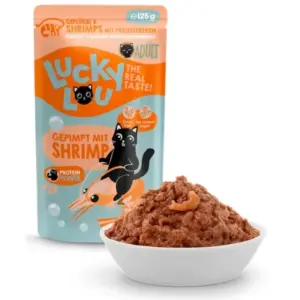 Karma dla kota LUCKY LOU drób krewetki 125g