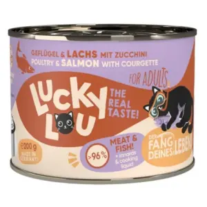 Karma dla kota LUCKY LOU drób łosoś 200g