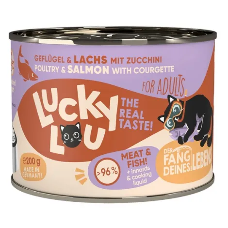 Karma dla kota LUCKY LOU drób łosoś 200g