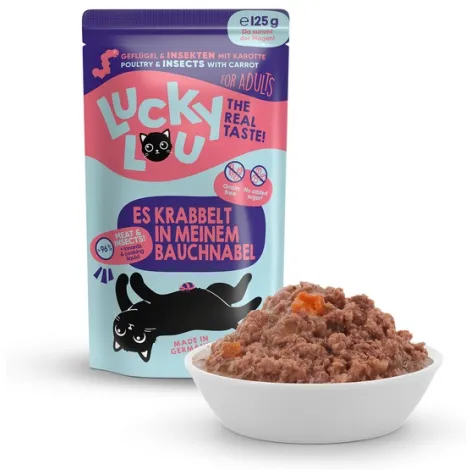 Karma dla kota LUCKY LOU drób owady 125g